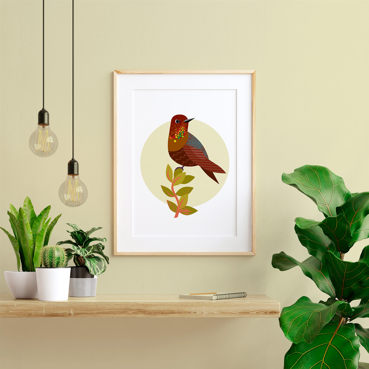 print of a Coppery metaltail  Hummingbird Jeanne Melchels