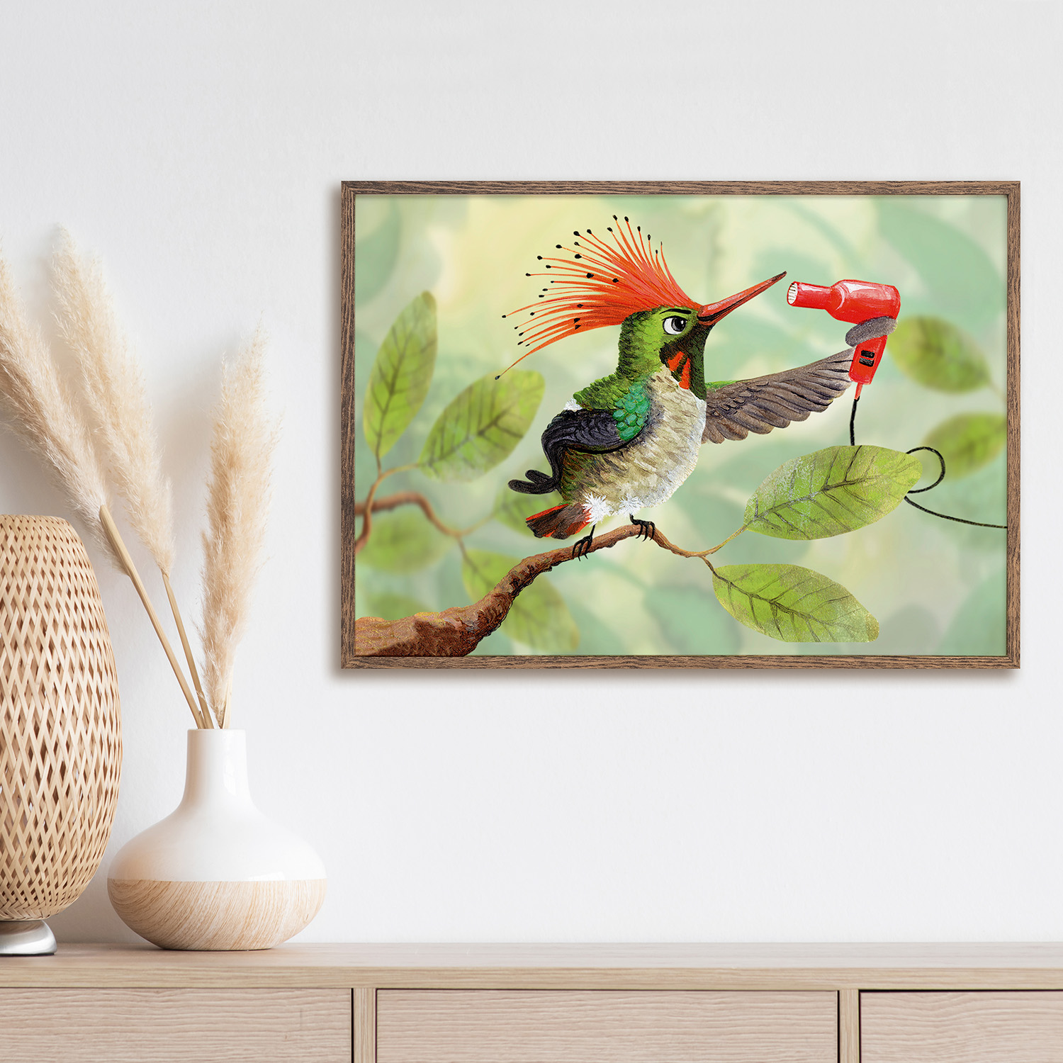 print of a Spangled Coquette Hummingbird Jeanne Melchels