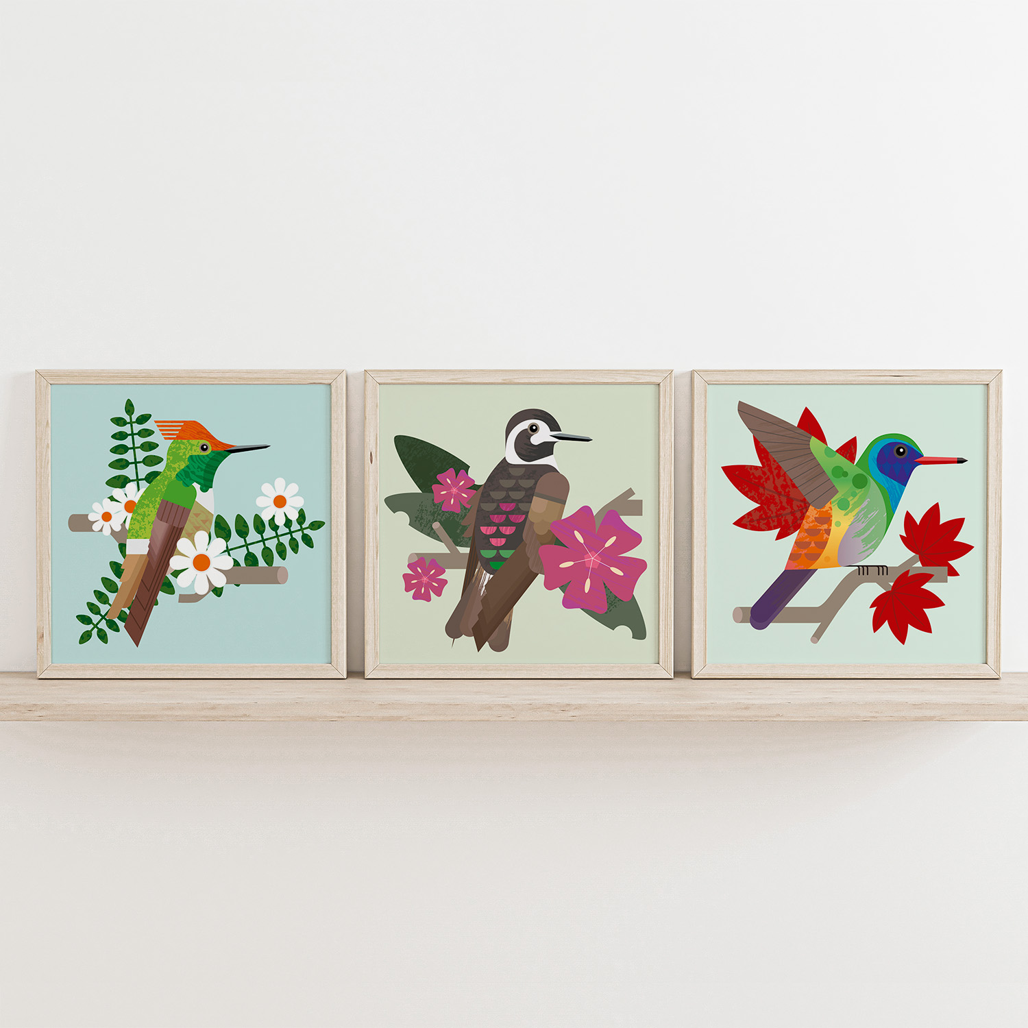 print of different hummingbirds Jeanne Melchels